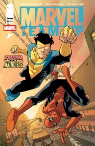 Capa do Marvel Team-Up #14 - Homem-Aranha e Invencível juntos pela primeira vez