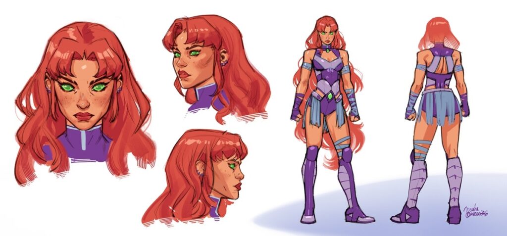 Imagem oficial da DC Comics usada no anúncio da nova série da Estelar (Starfire) para 2027