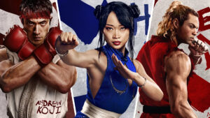 Ryu, Ken e Chun-Li em arte promocional do filme Street Fighter de 2026.
